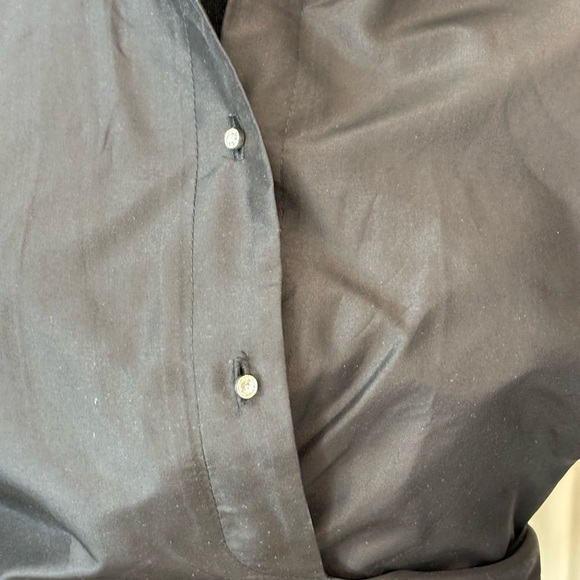 Judy Lee Cole Black Crystal Button Wrap Top - Picture 4 of 5